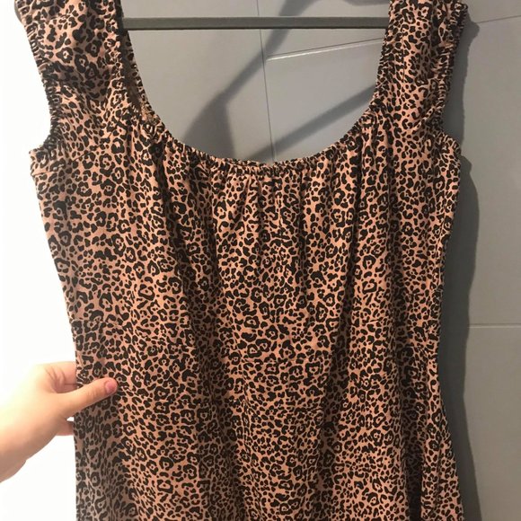 Leopard Print Off-Shoulder Dress - Picture 5 of 5